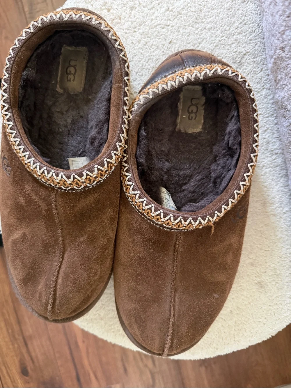 UGG Men's Chestnut Brown Suede Slip-On Loafers